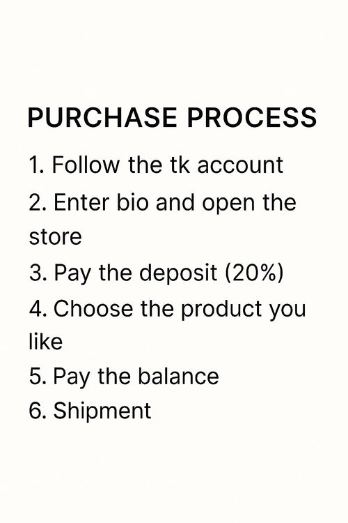 #01 TK live pay deposite（$50）and balance here