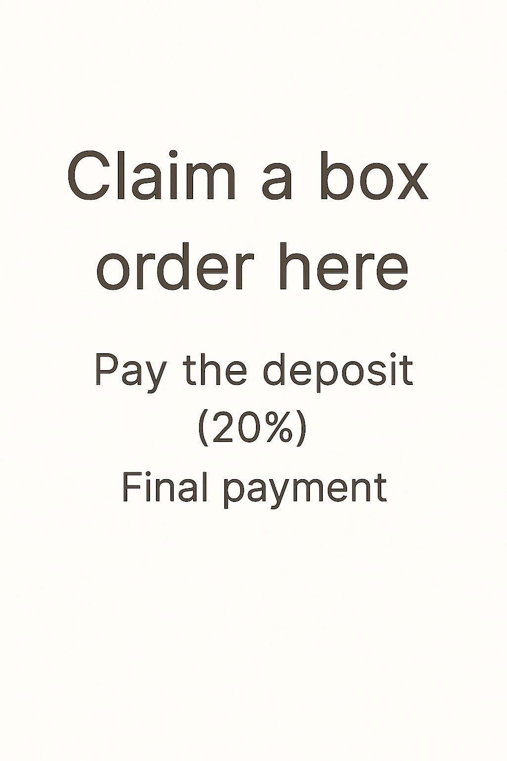 #01 TK live pay deposite（$50）and balance here